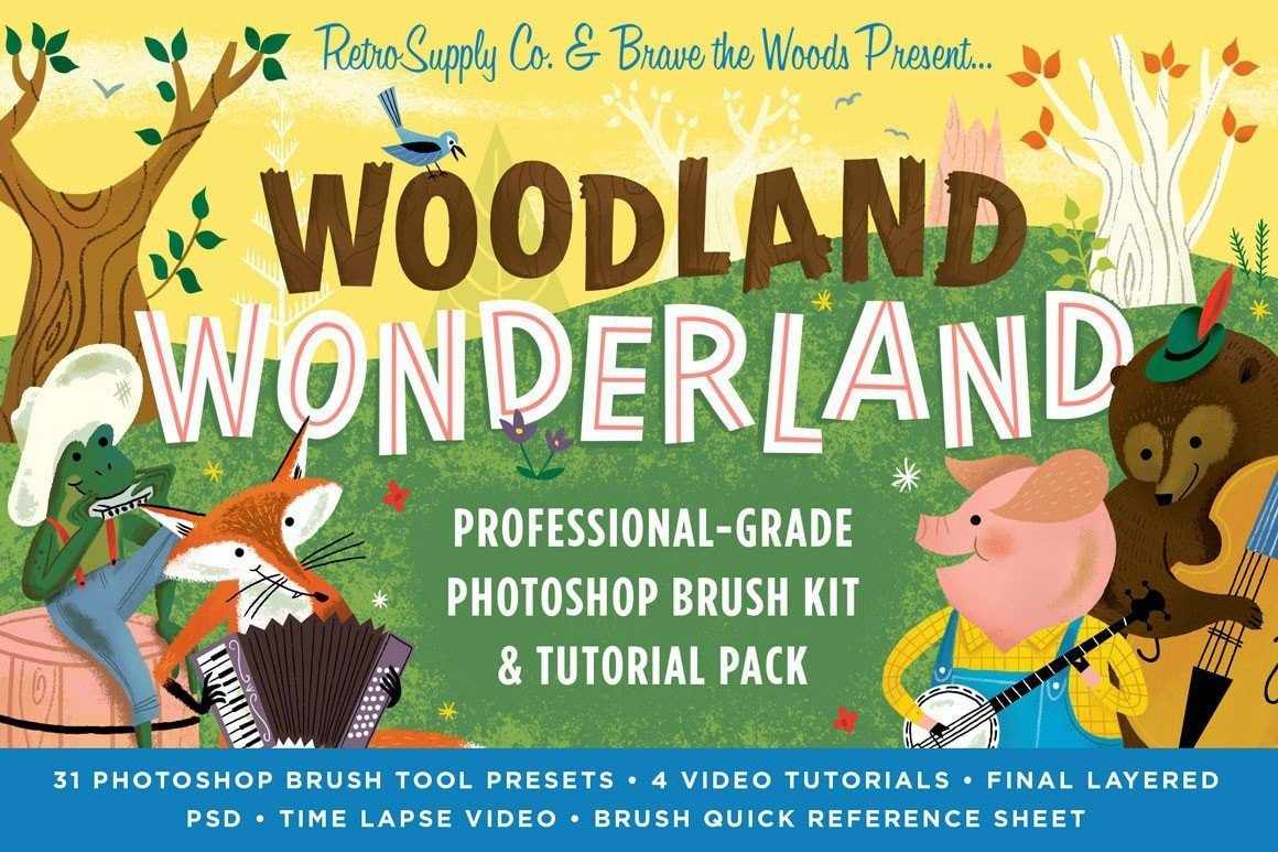 Woodland Wonderland Professional Photoshop Brushes by RetroSupply and Brave the Woods