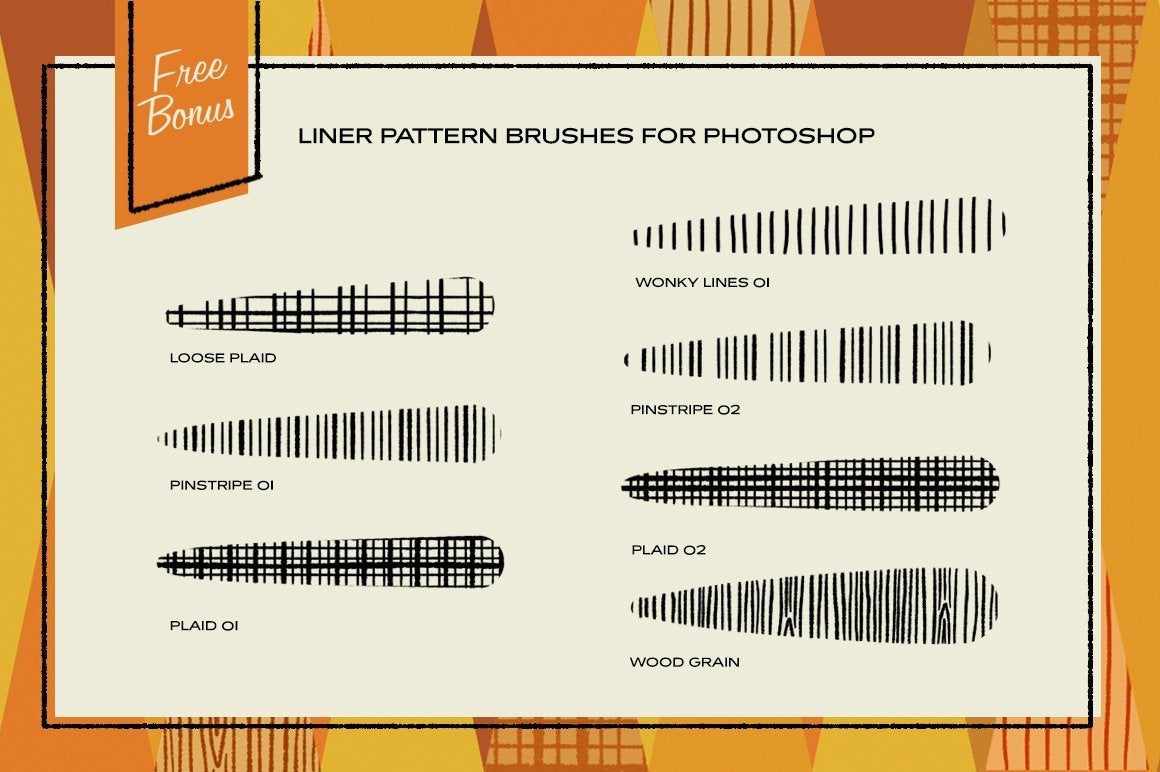 The Liner Brush Pack for Photoshop Photoshop Brushes RetroSupply Co. 