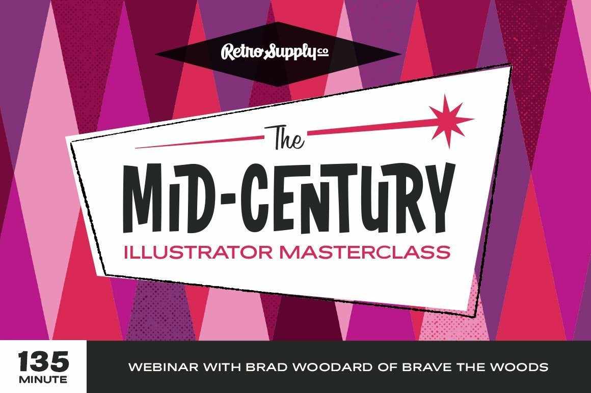 The Mid-Century Illustration Masterclass with Brad Woodard Workshop RetroSupply Co. 