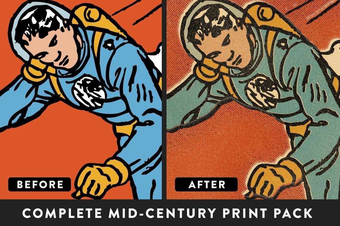 The Mid Century Print Pack Mega Bundle Adobe Photoshop RetroSupply Co 
