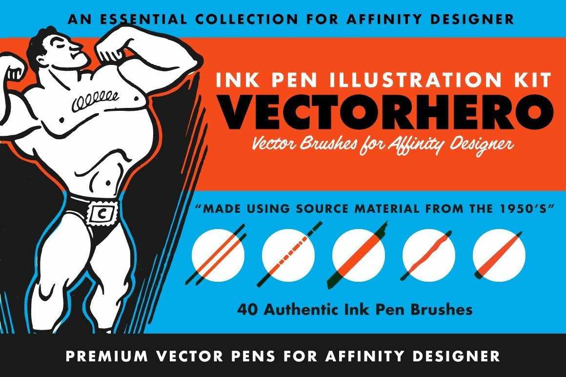 The Vector Brush Toolbox for Affinity Designer Affinity Designer Brushes RetroSupply Co. 