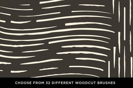 The Woodcut Brush Kit for Adobe Illustrator & Photoshop Adobe Illustrator RetroSupply Co 