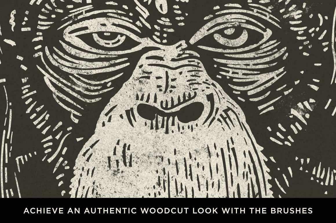 Create a Set of Art Brushes to Make a Linocut-Style Illustration