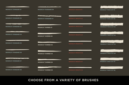 The Woodcut Brush Kit for Affinity Affinity Designer Brushes RetroSupply Co 