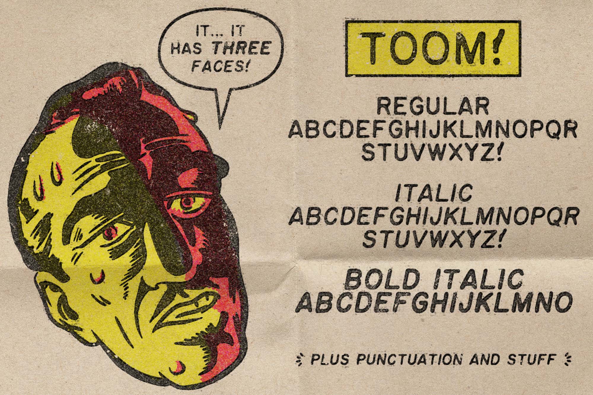 TOOM Horror Comic Font | RetroSupply Co.