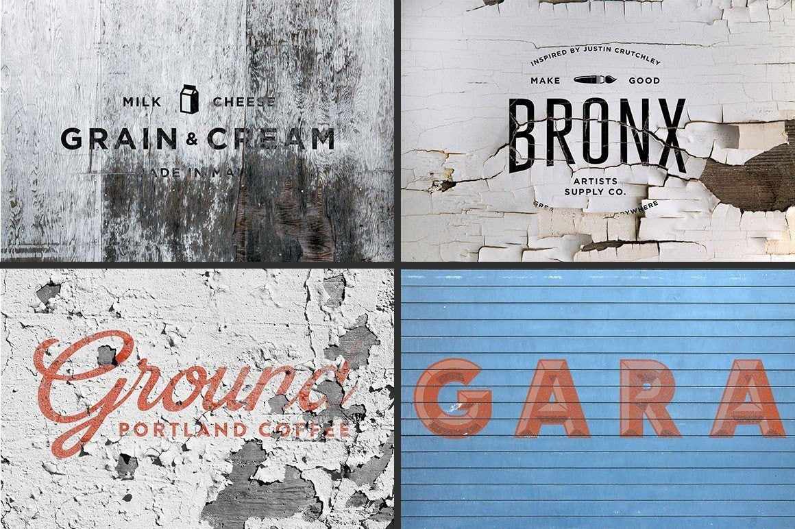 Vintage Logo Mock-Up Set Adobe Photoshop RetroSupply Co 