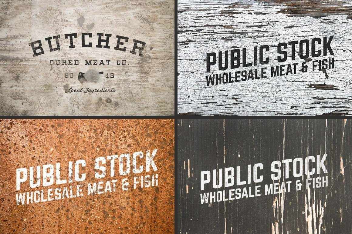 Weathered Mock-Up Templates Adobe Photoshop RetroSupply Co 